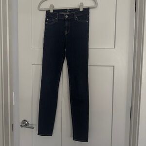 Size 25 7 For All Mankind dark wash skinny jeans